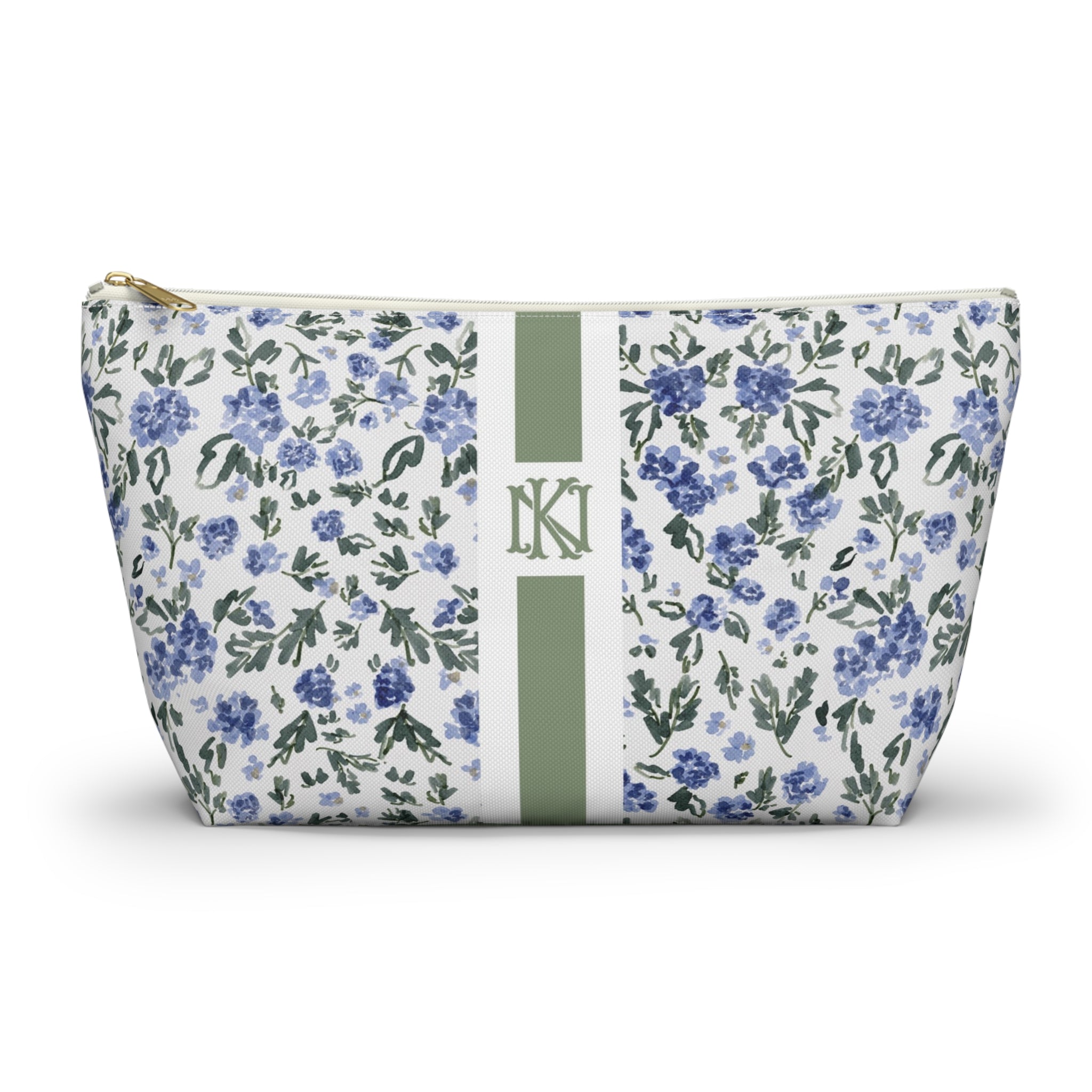 English Countryside Striped Monogrammed Pouch