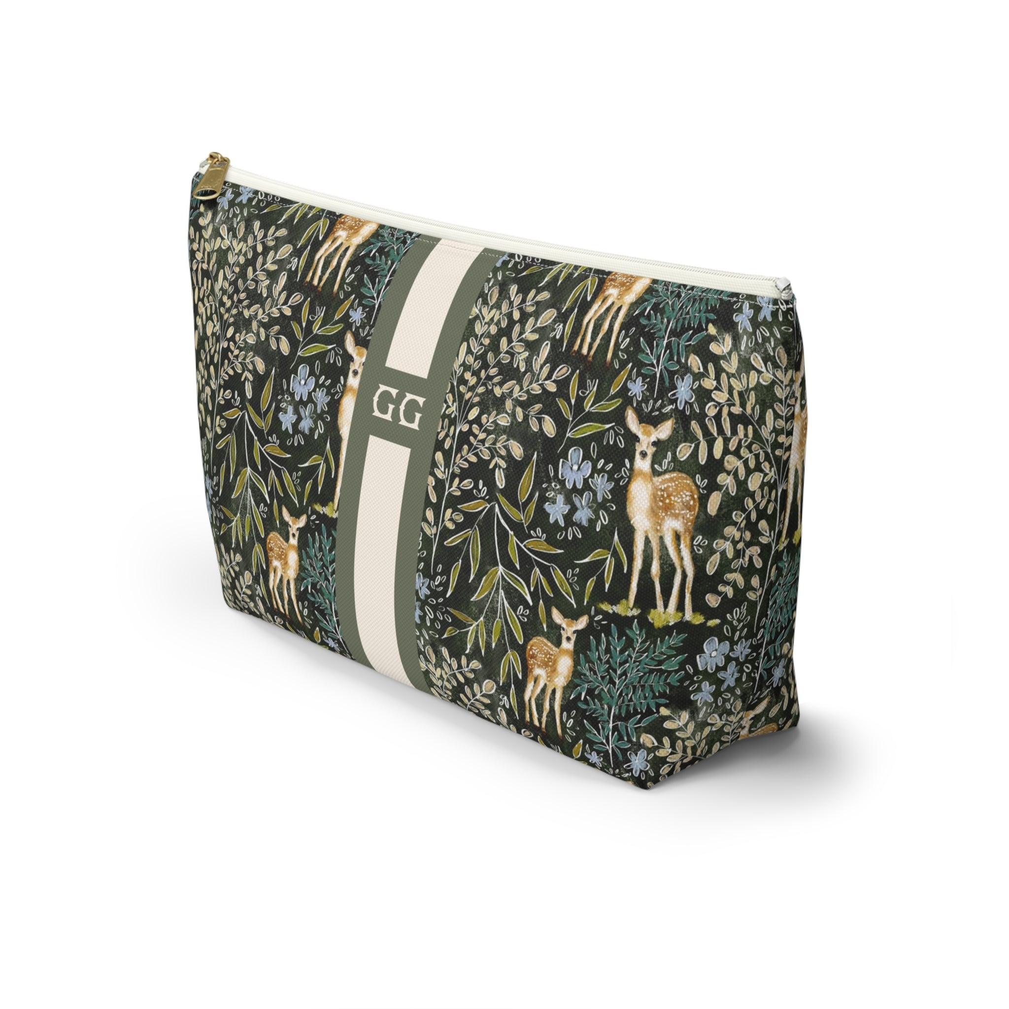 Knox Striped Monogrammed Mahjong Tile Pouch