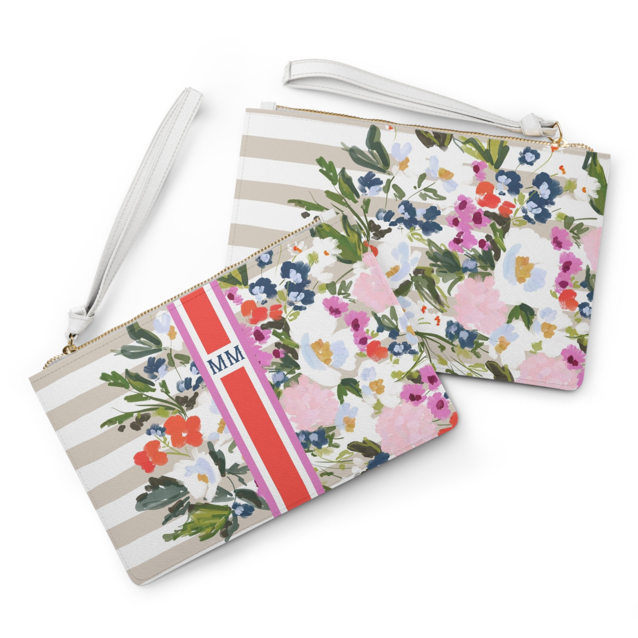 Veranda Striped Monogrammed Mahjong Card Holder