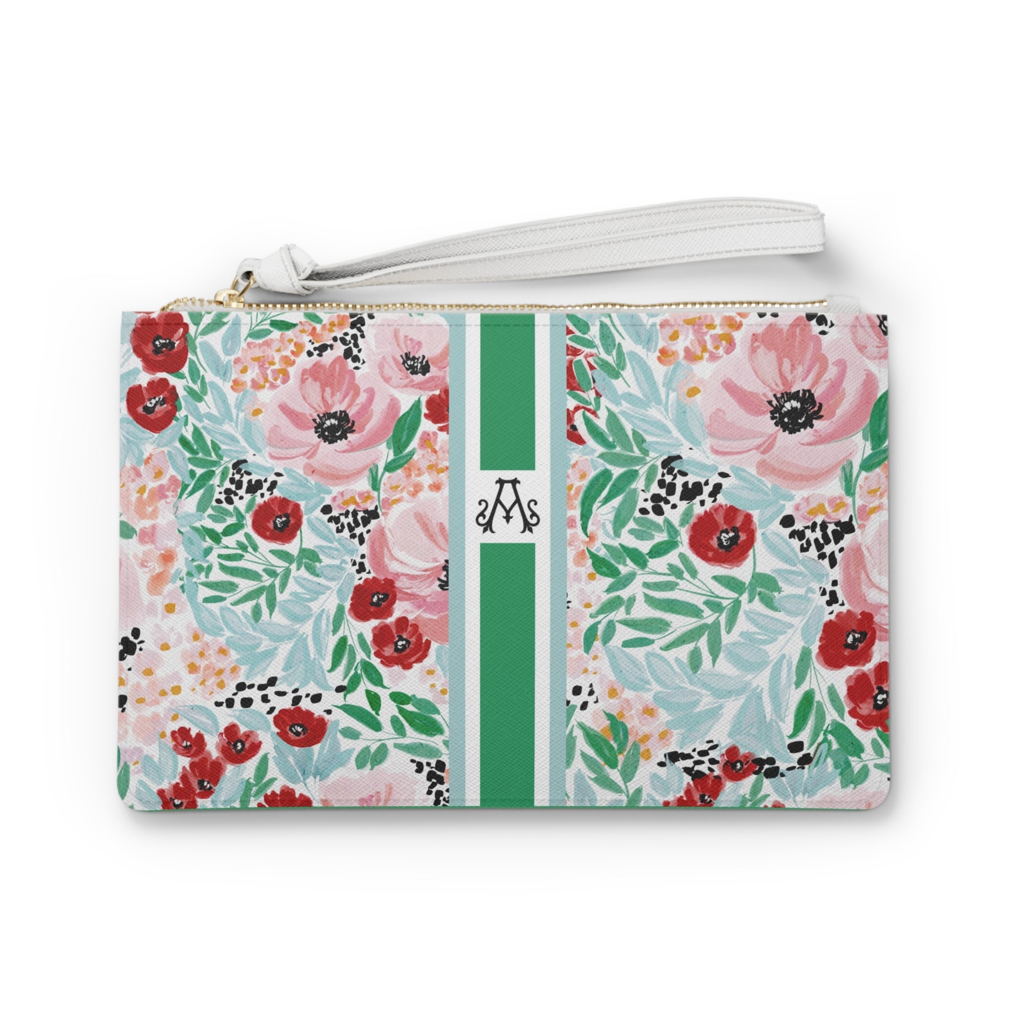 Colette Striped Monogrammed Mahjong Card Holder