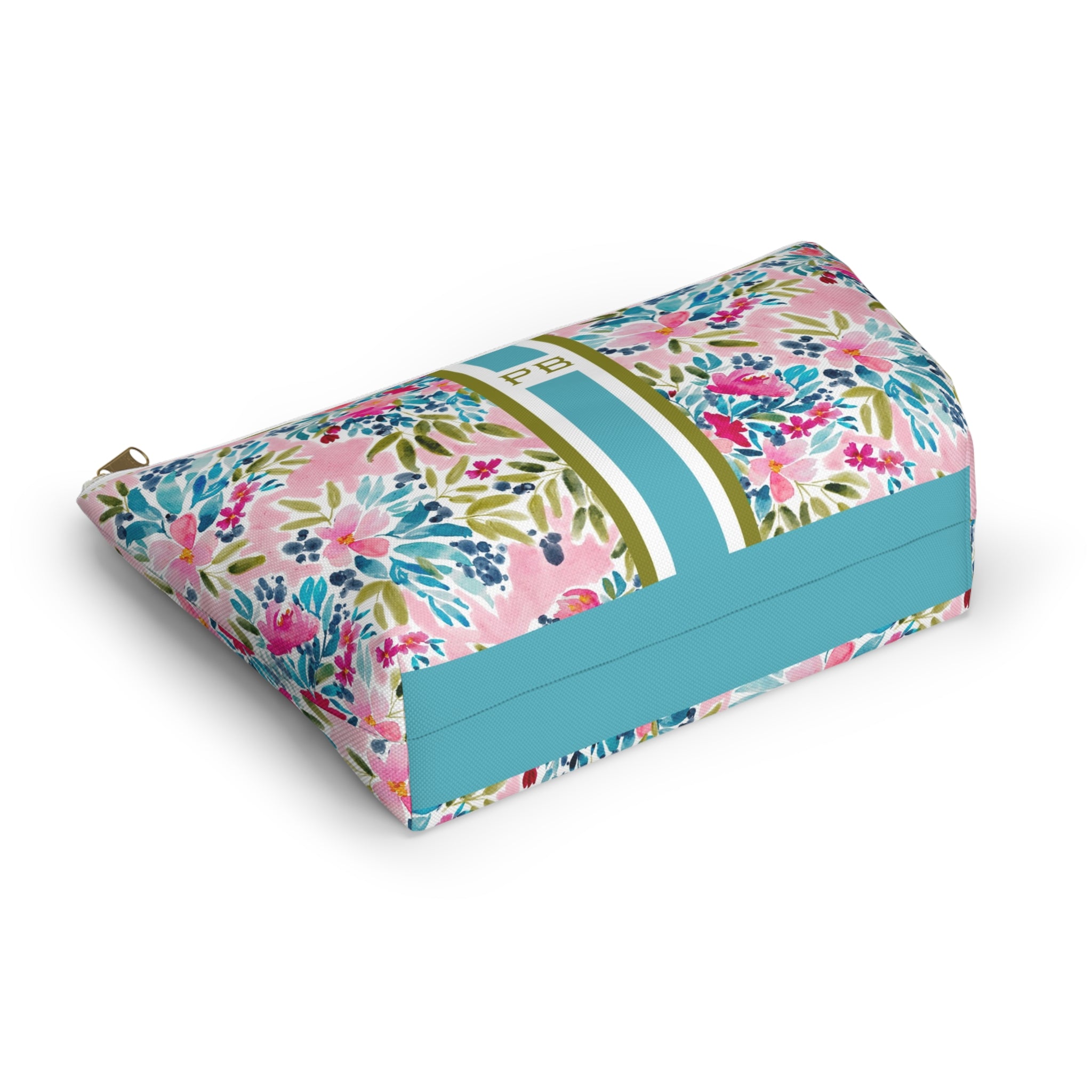 Aria II Striped Monogrammed Mahjong Tile Pouch