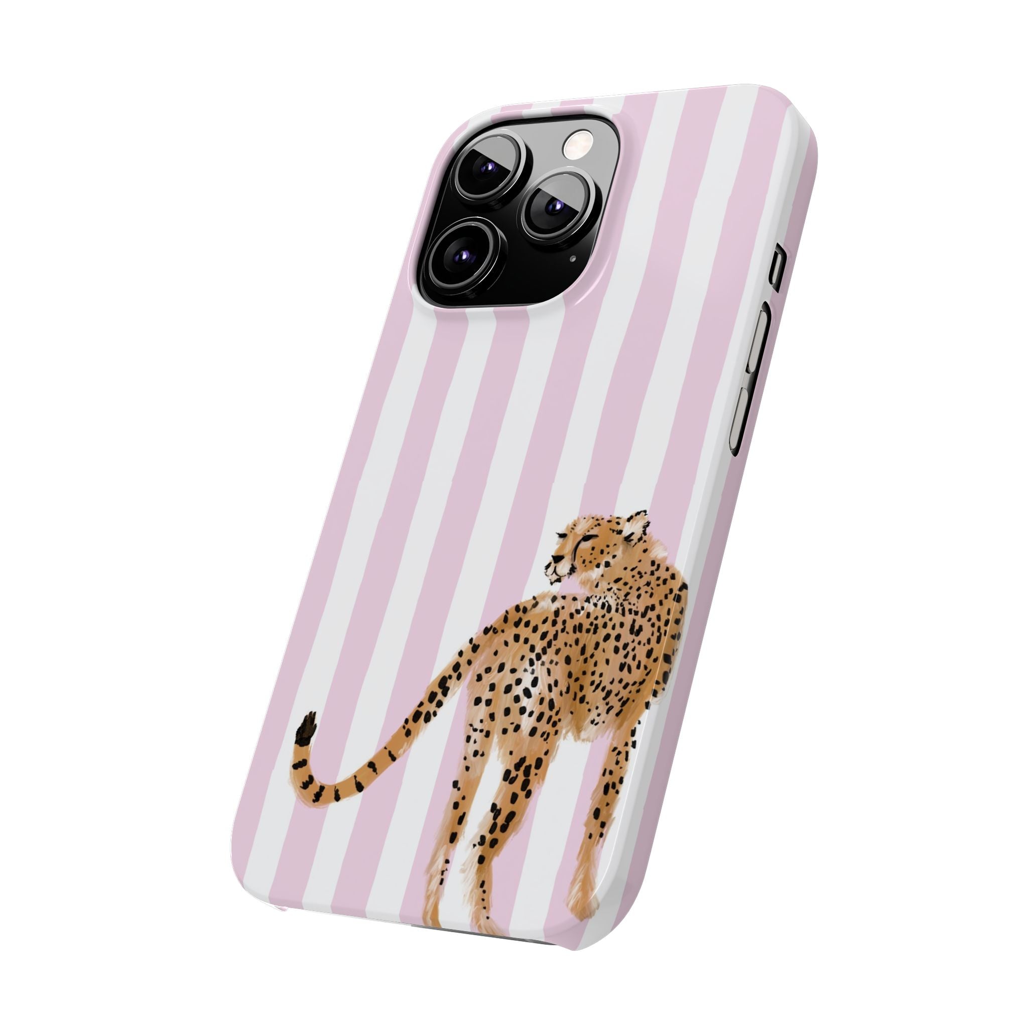 Preppy Cheetah Slim Phone Case