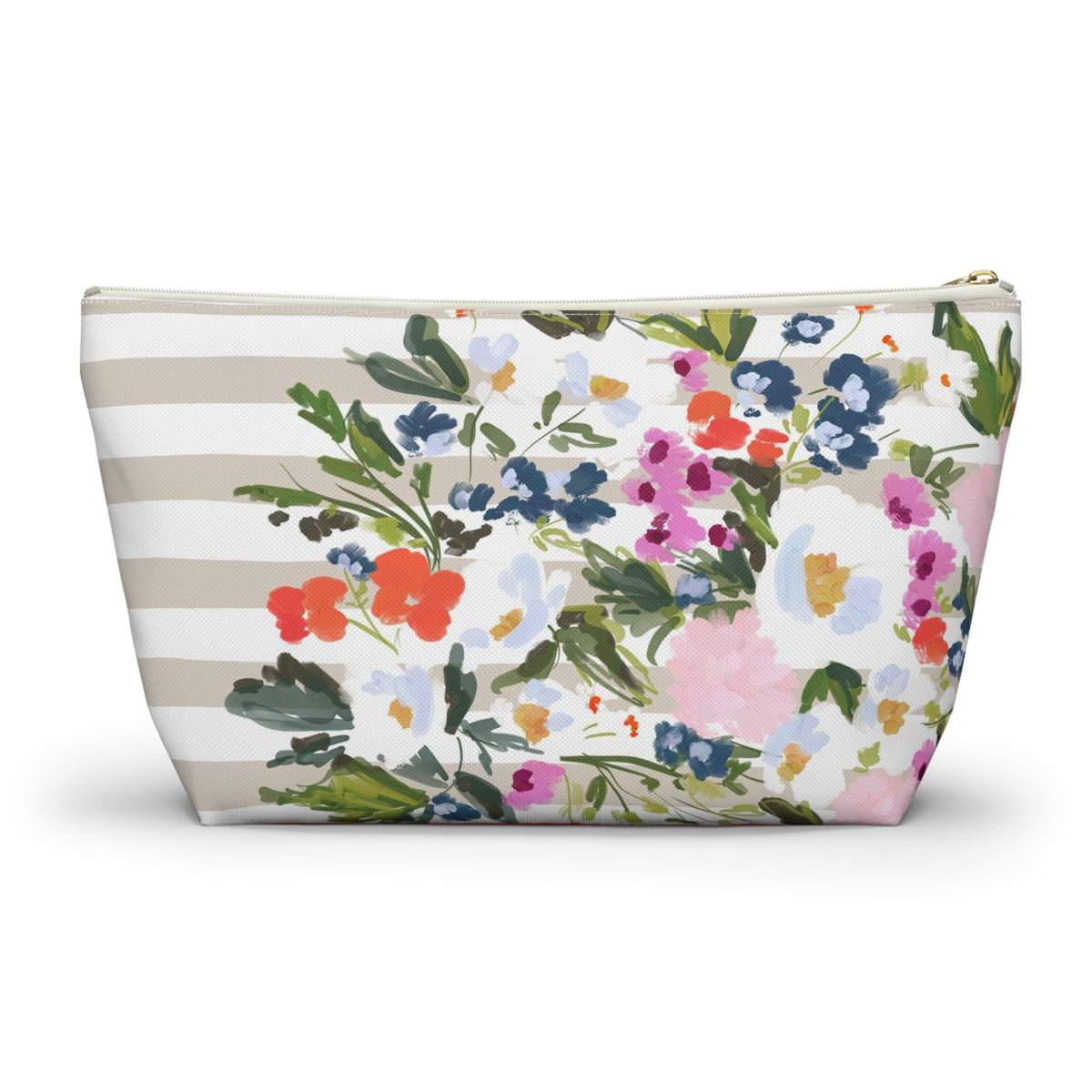 Veranda Striped Monogrammed Pouch