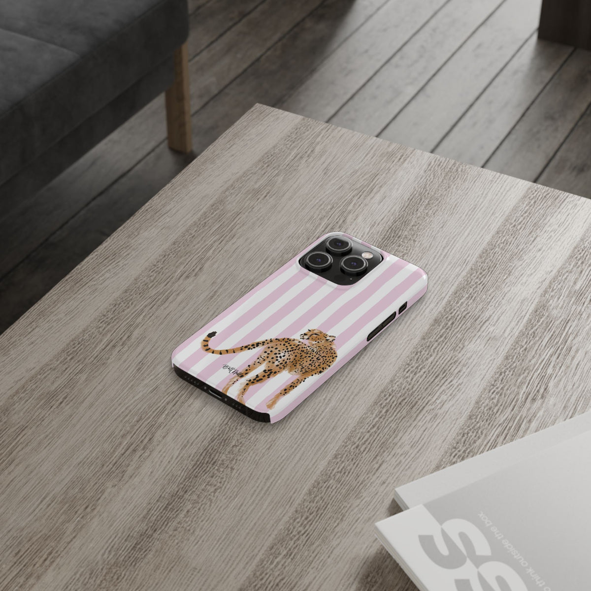 Preppy Cheetah Slim Phone Case