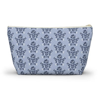 Evangeline Blue Striped Monogrammed Pouch