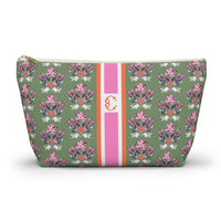 Evangeline Multi Striped Monogrammed Pouch