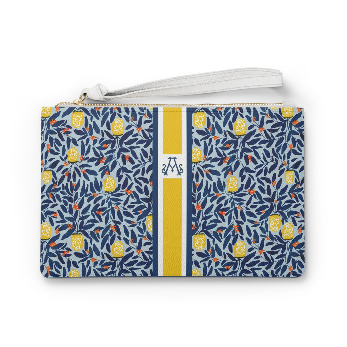 Lola Striped Monogrammed Mahjong Card Pouch