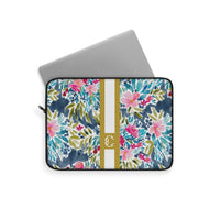 Aria Striped Monogrammed Laptop Sleeve
