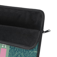 Palm Beach Teal Monogrammed Laptop Sleeve