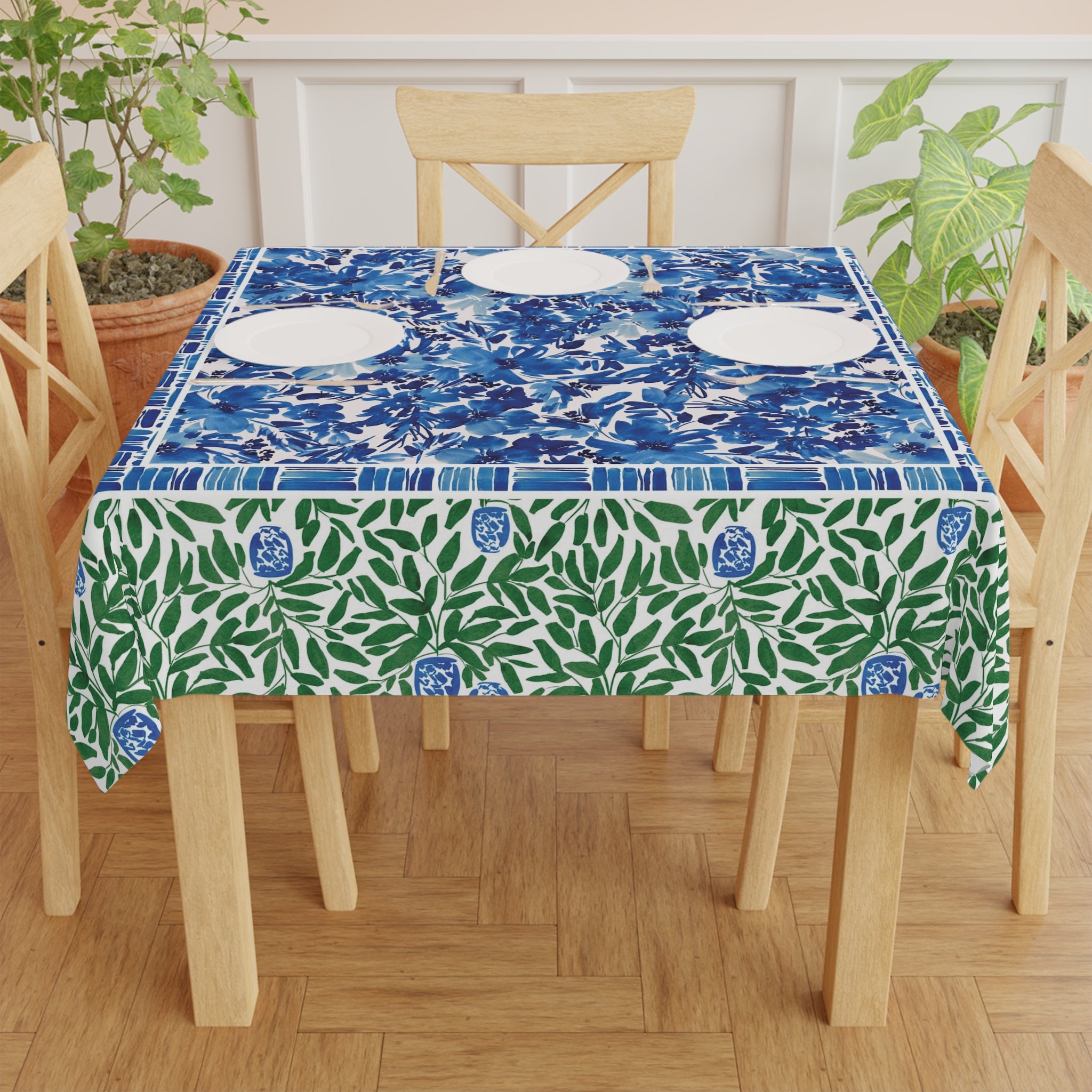 Royal Blooms Square Tablecloth