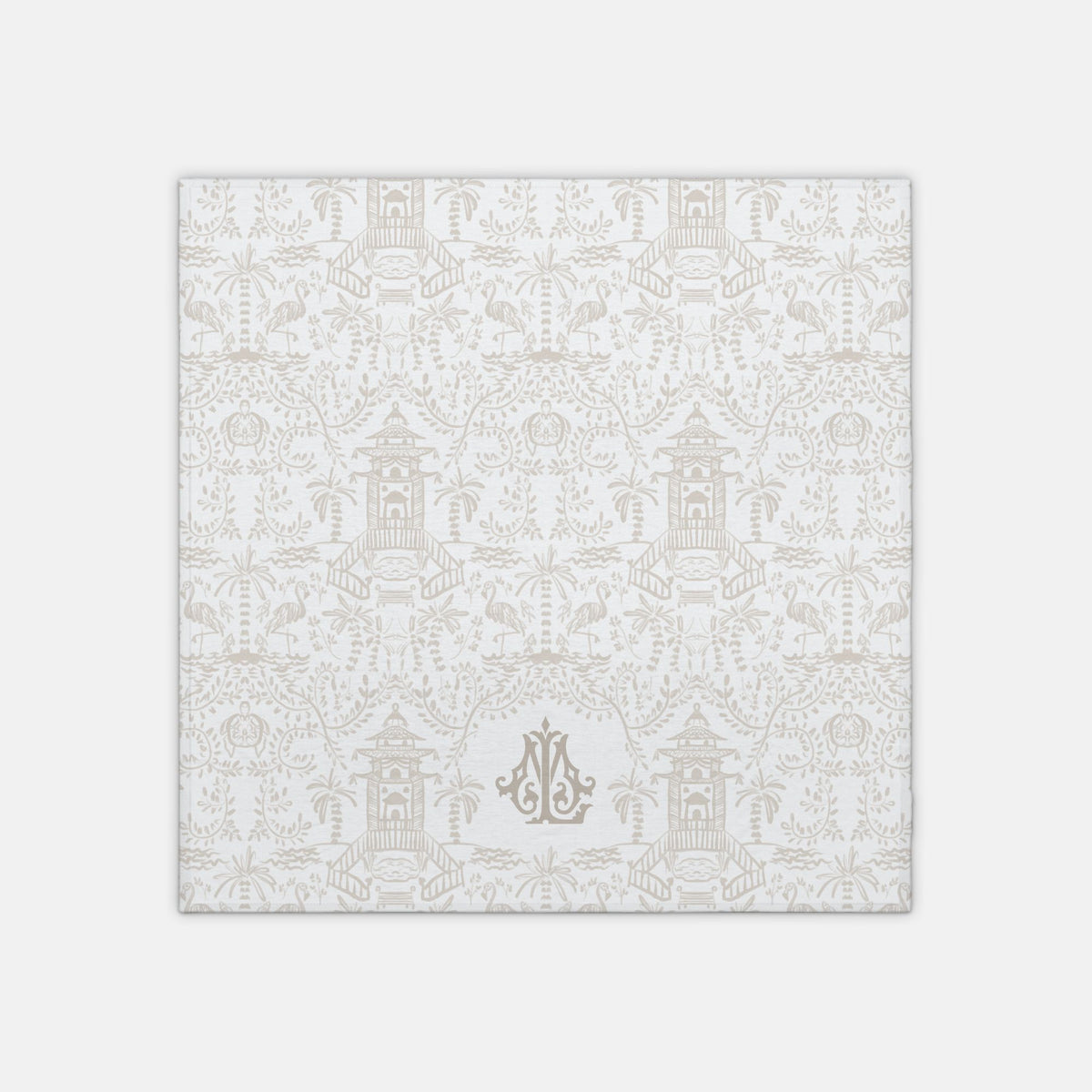 Palm Beach (Sand) Monogrammed Swaddle Blanket