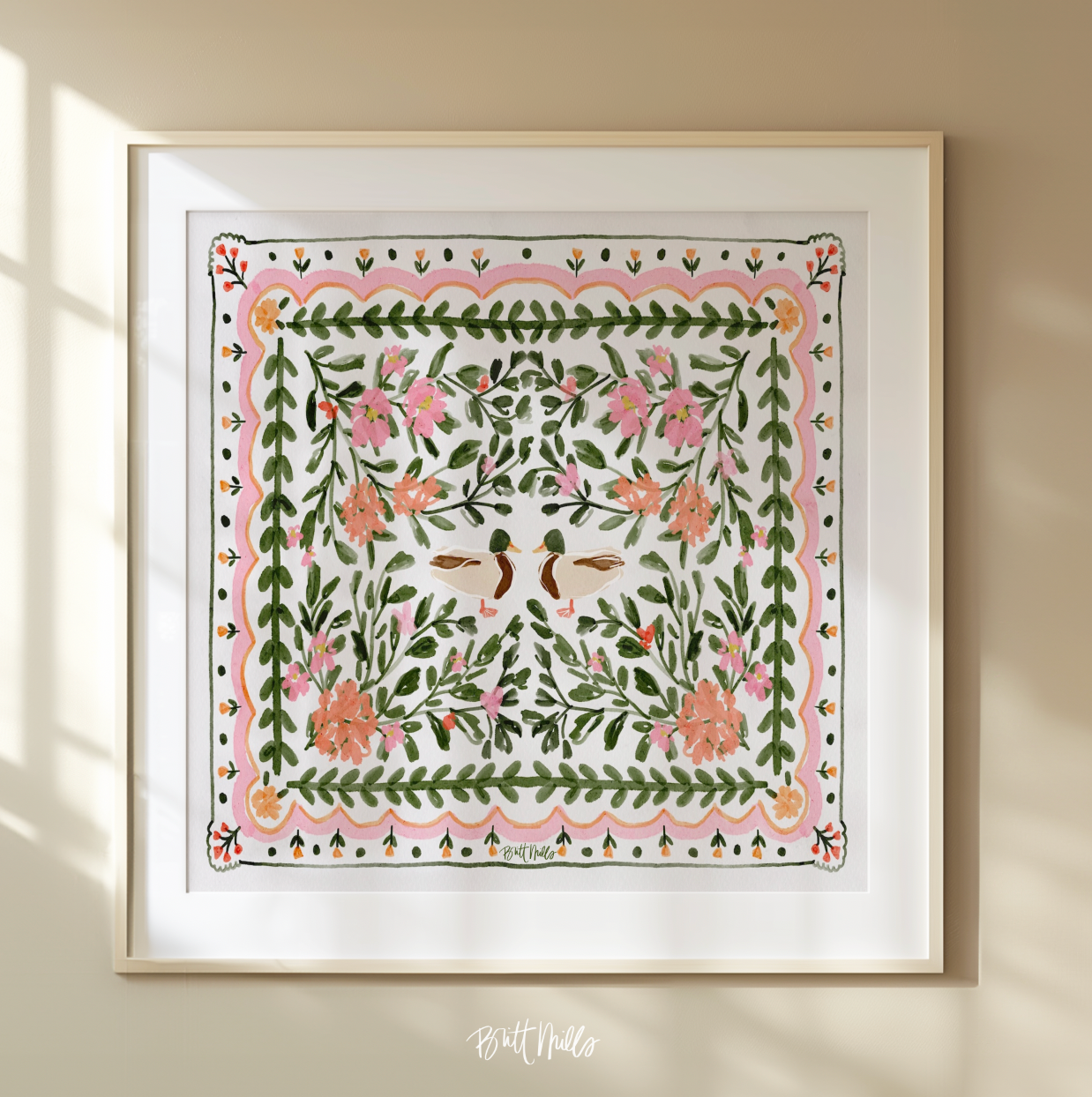 Walk in the Park Mahjong Mat Art Print