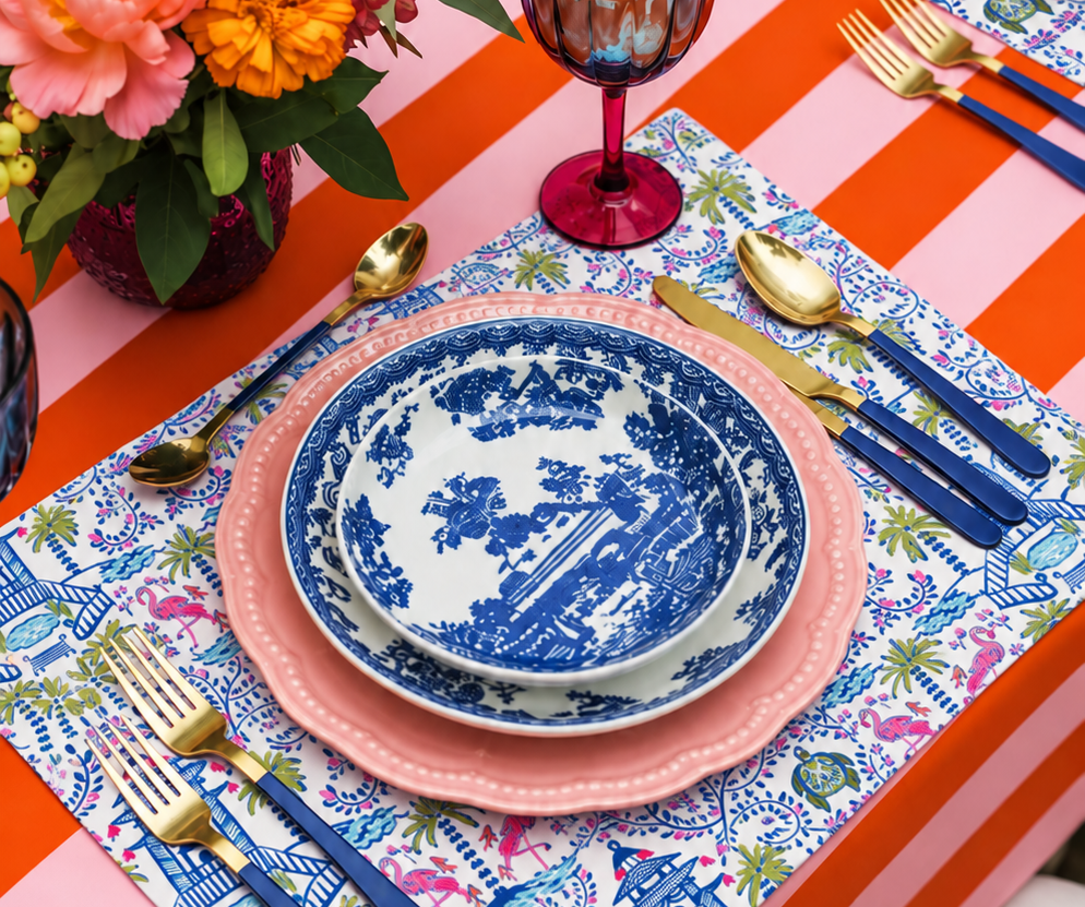 Colorful Chinoiserie Placemats (Set of 4)