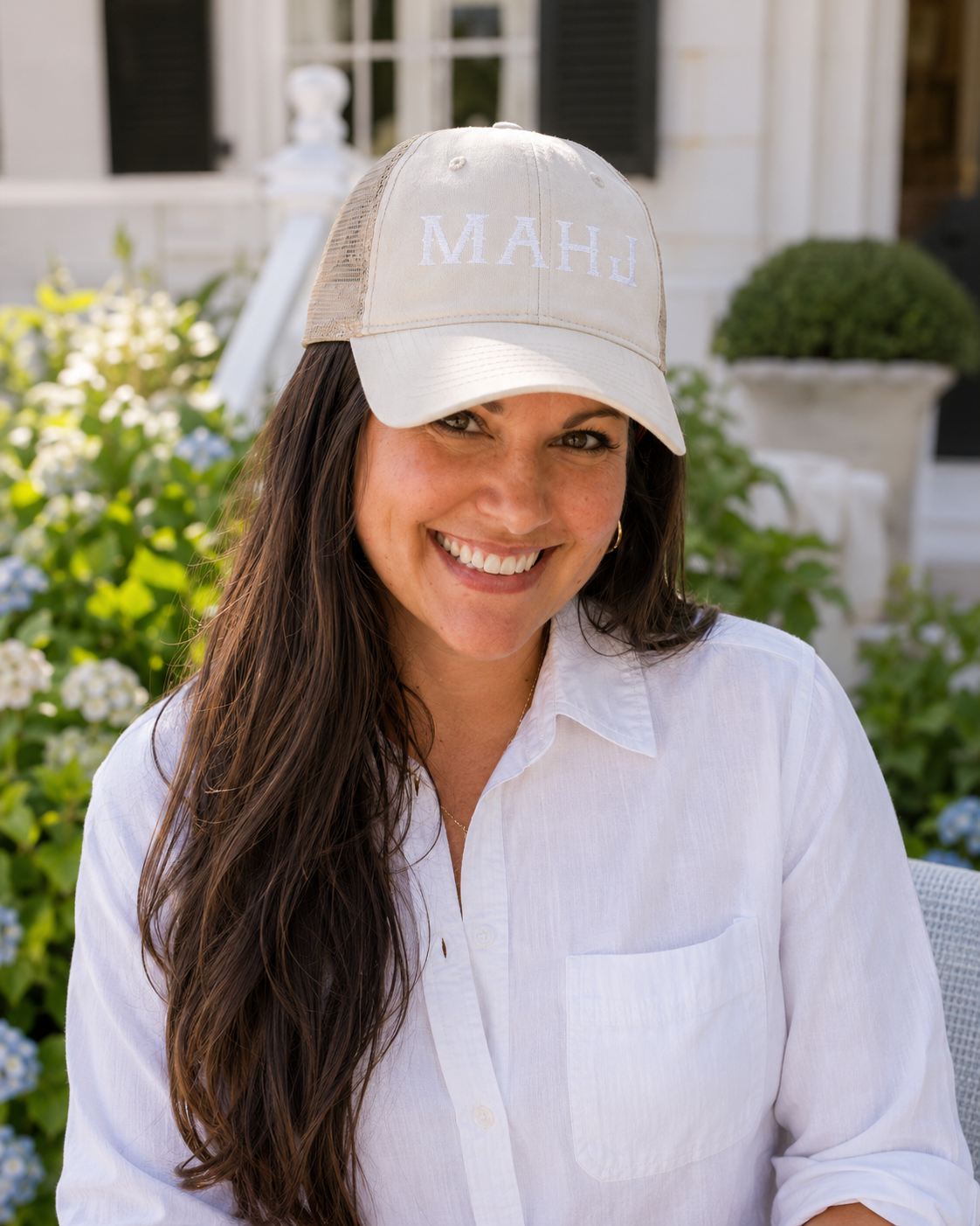 MAHJ Embroidered Mesh-Back Cap (Personalize)