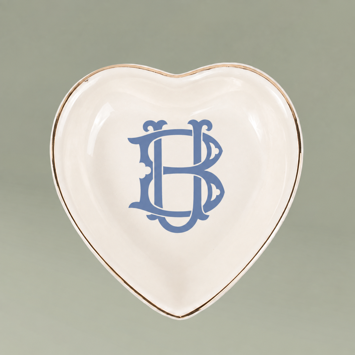 Interlocking Monogrammed Ceramic Tray