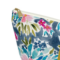 Aria Striped Monogrammed Pouch