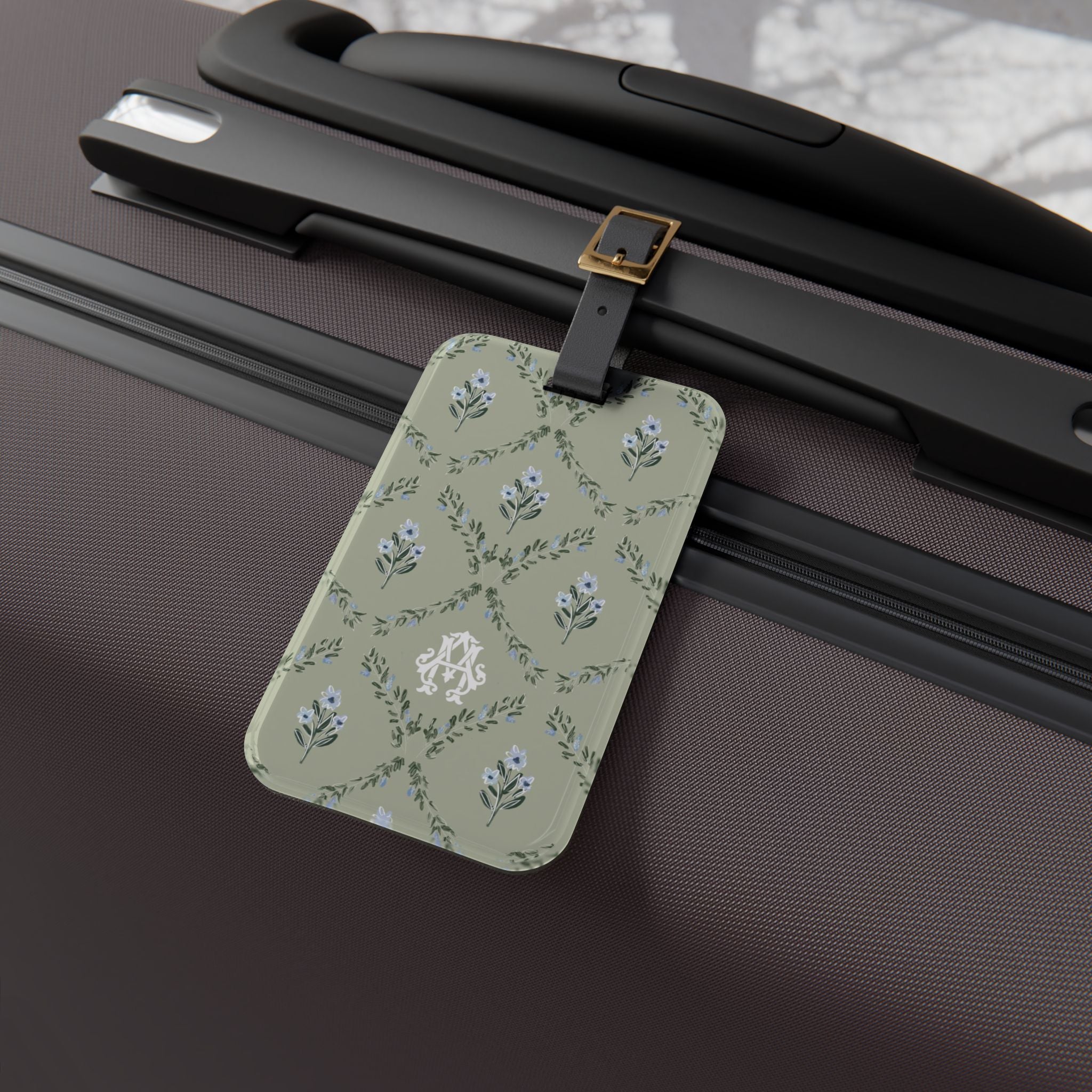 Zera Bloom Monogrammed Acrylic Luggage Tag