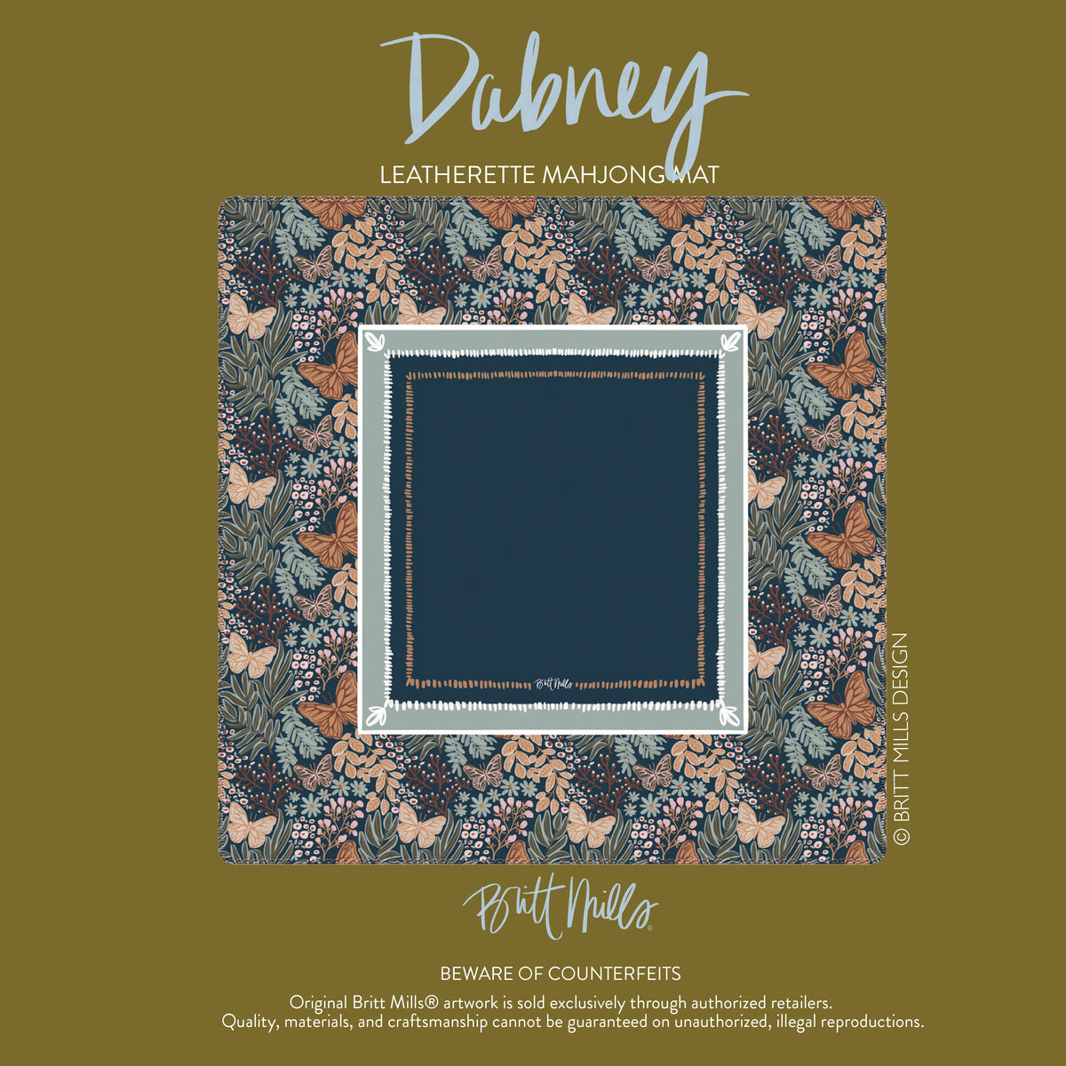 Dabney Leatherette Mahjong Mat