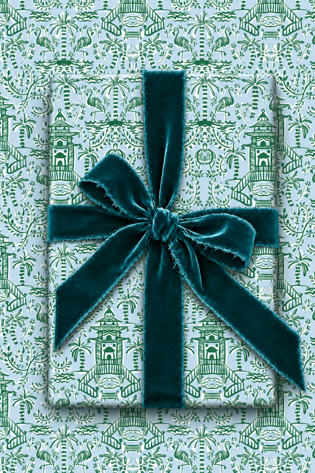 Chinoiserie Palms Wrapping Paper Roll