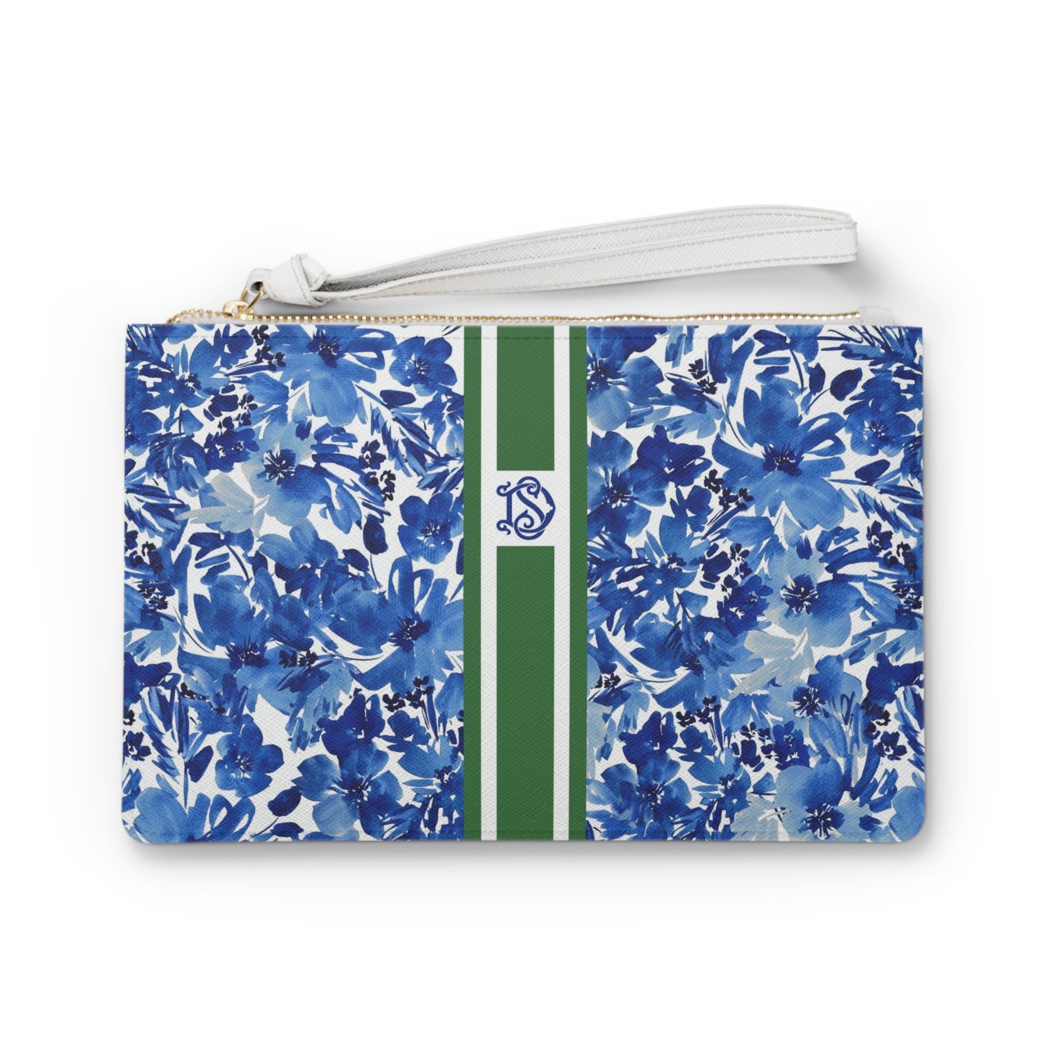 Royal Blooms Monogrammed Mahjong Card Pouch