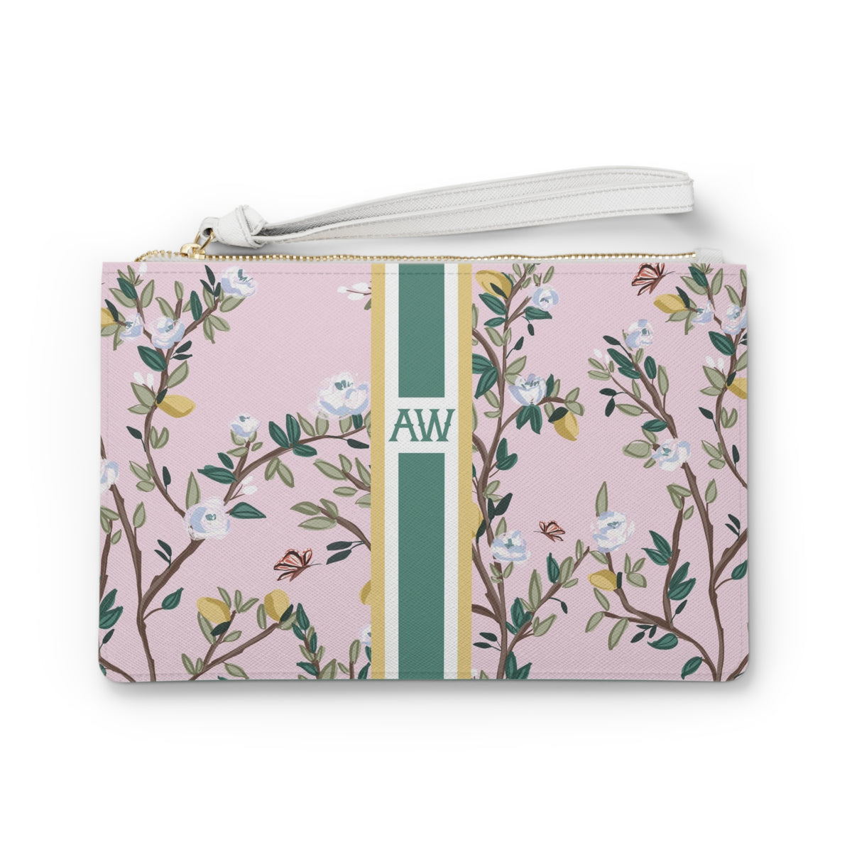 Blossom Garden Striped Monogrammed Mahjong Card Holder