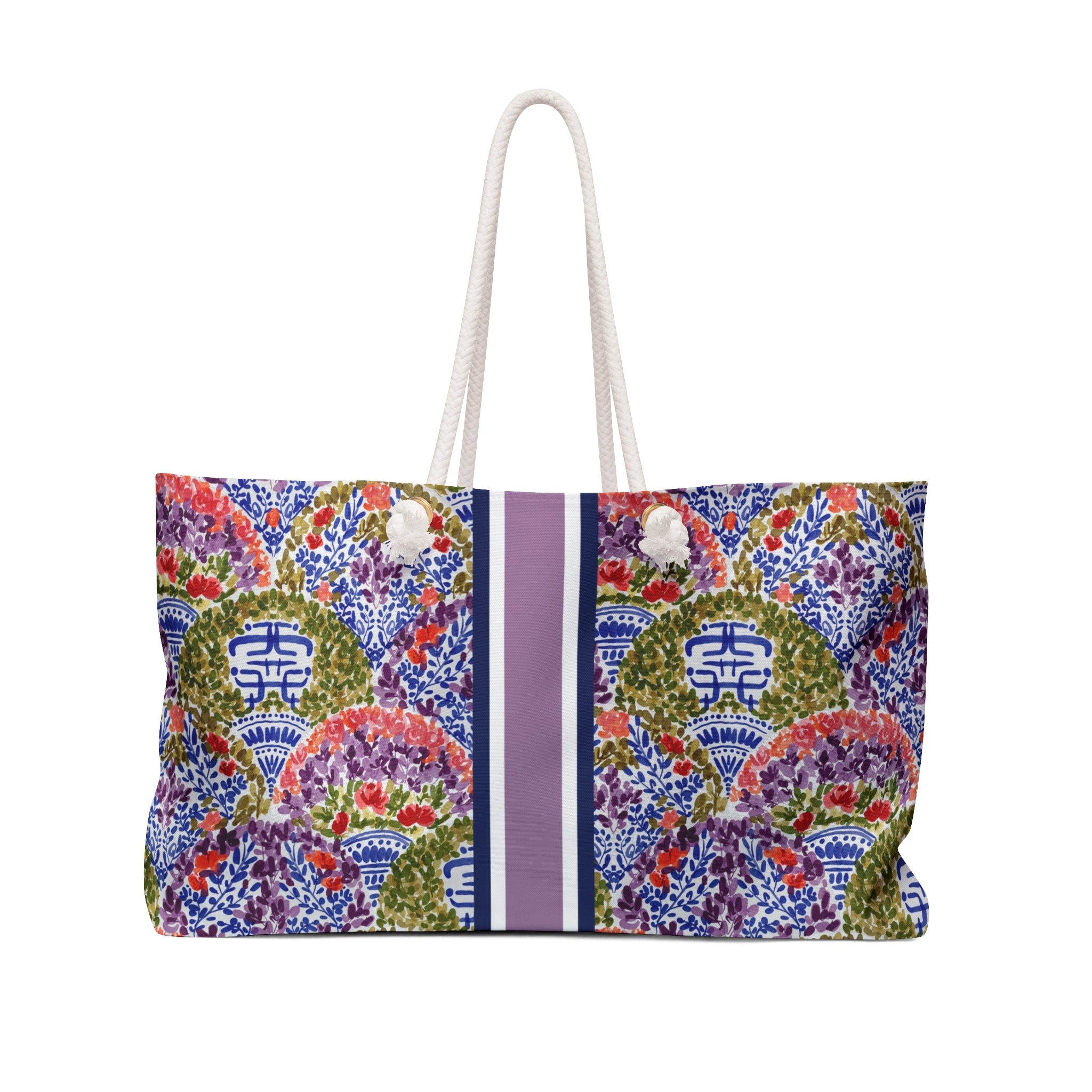 Dynasty Striped Monogrammed Mahjong Bag