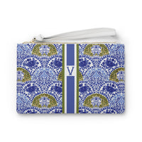 Chinoiserie Shrubs Striped Monogrammed Mahjong Card Holder