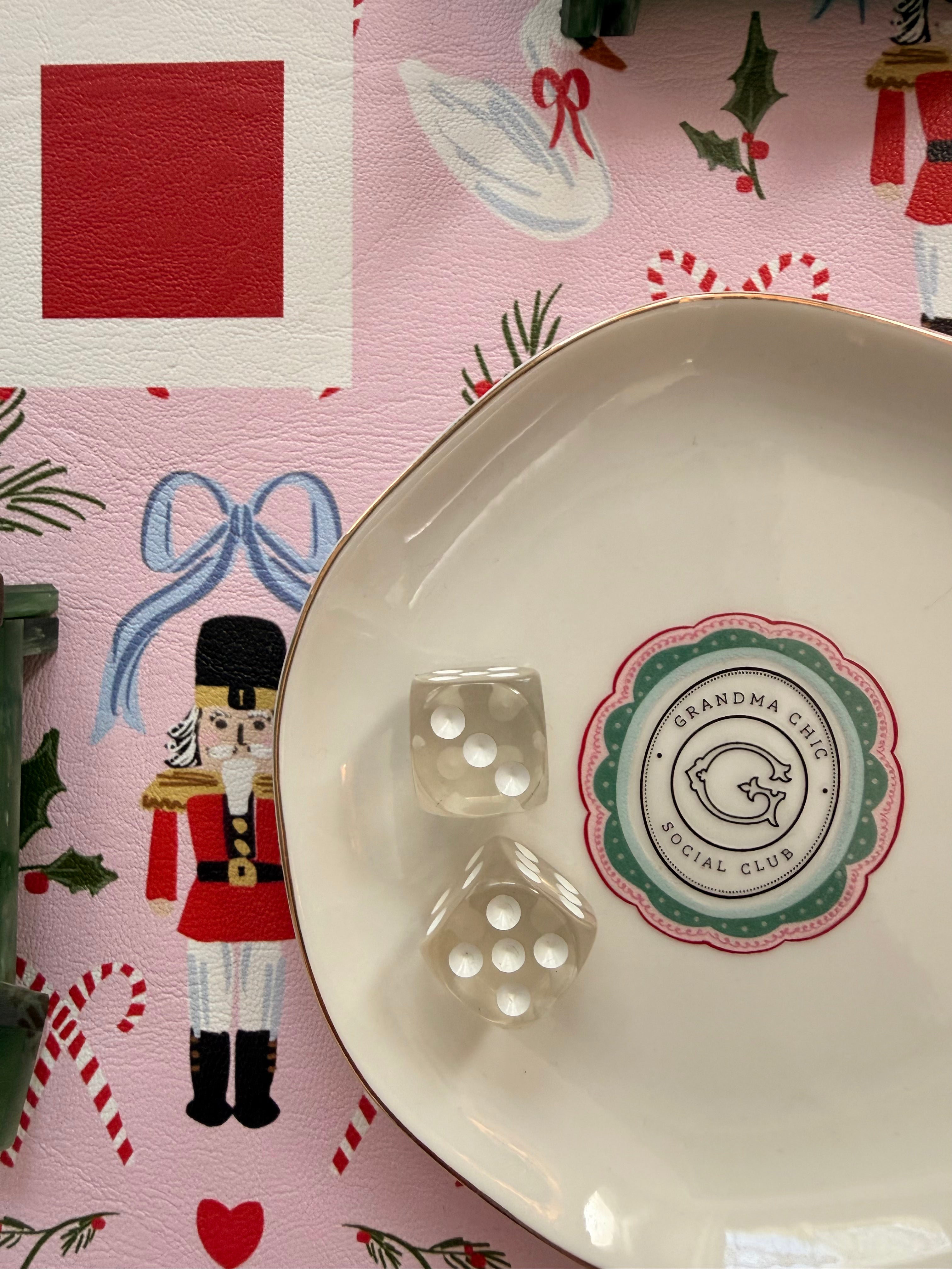 Grandma Chic Social Club Ceramic Dice Dish
