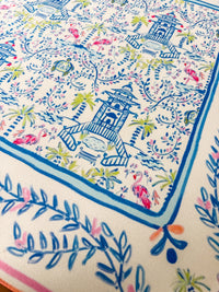 Colorful Chinoiserie Mahjong Mat (Non-Neoprene)