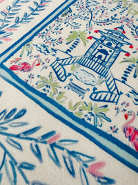 Colorful Chinoiserie Mahjong Mat (Non-Neoprene)