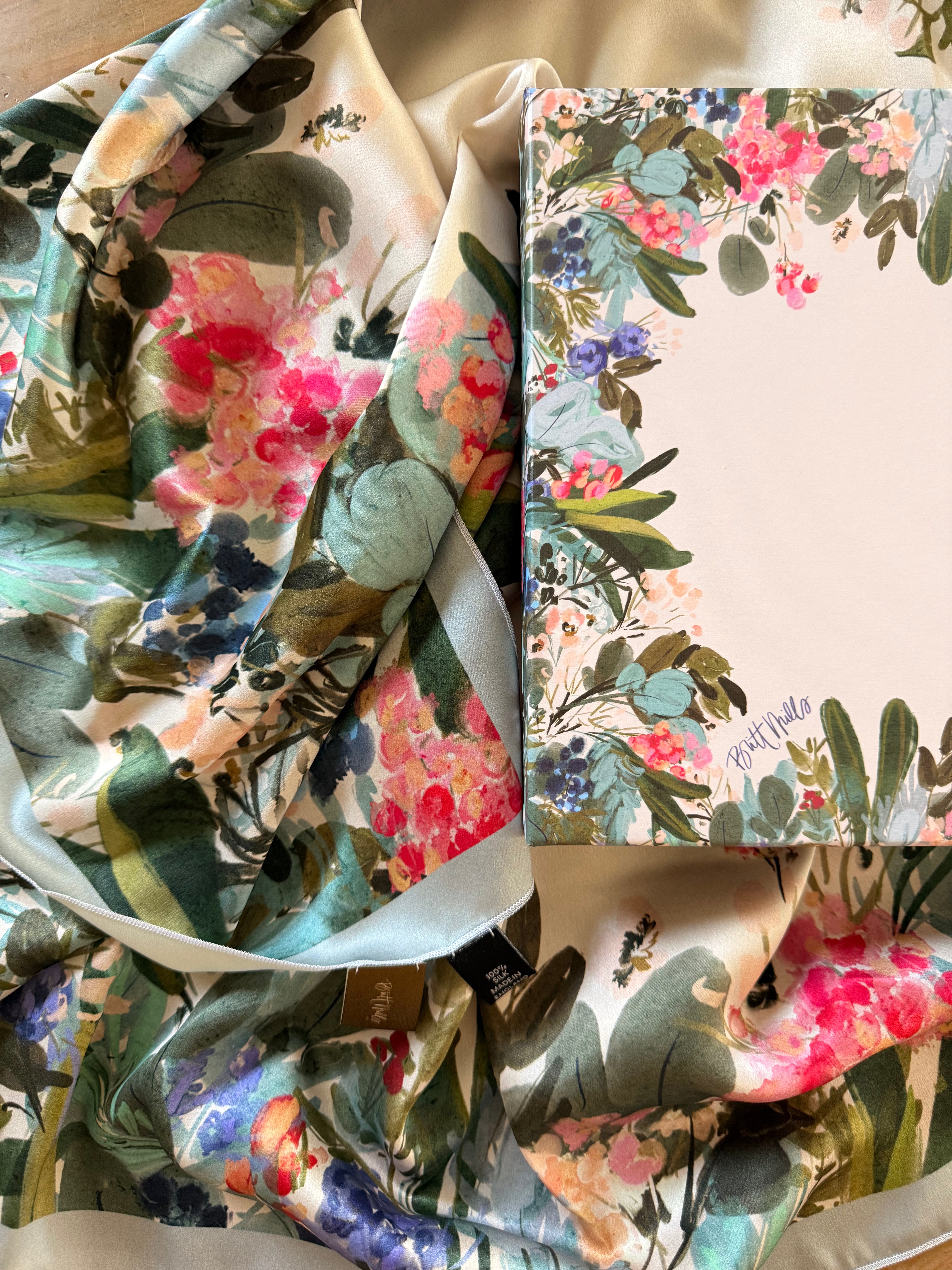 Winter Berry Silk Scarf & Shawl