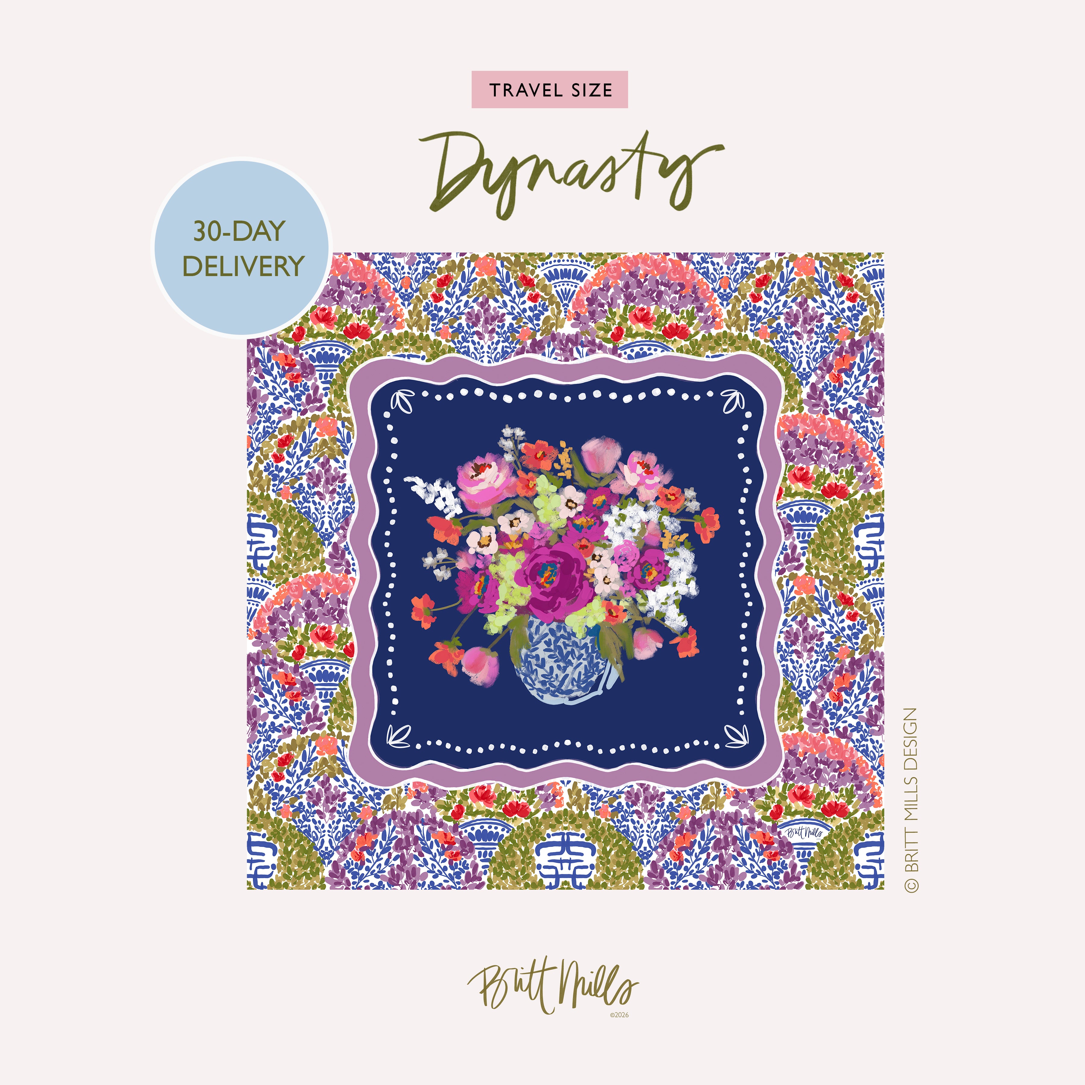 Dynasty Mini Travel Mahjong Mat (Non-Neoprene)