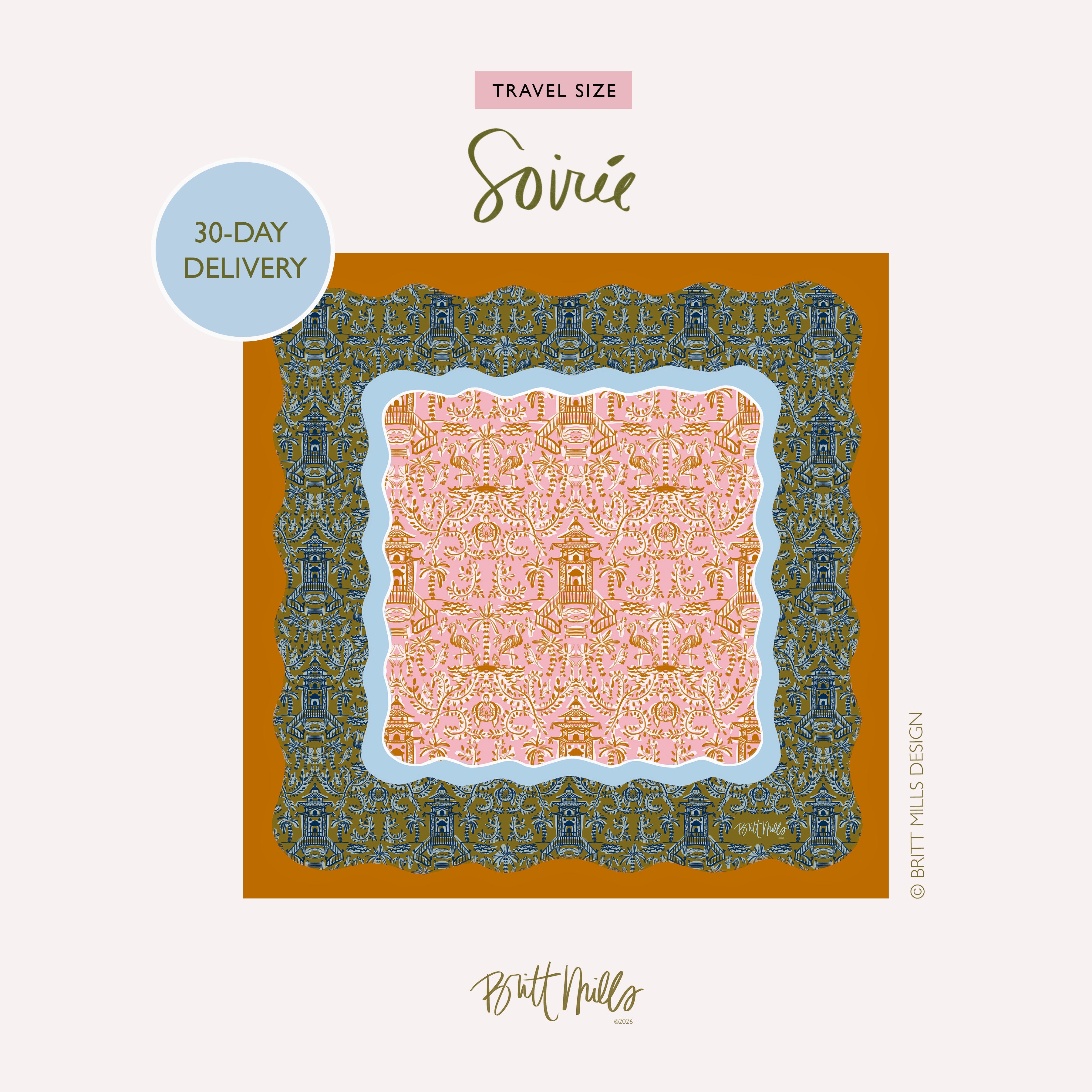 Soirée Mini Travel Mahjong Mat (Non-Neoprene)