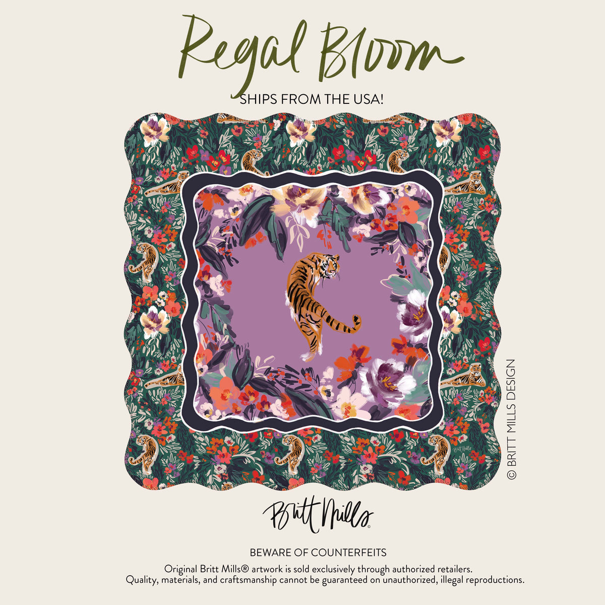 Regal Bloom Neoprene Mahjong Mat
