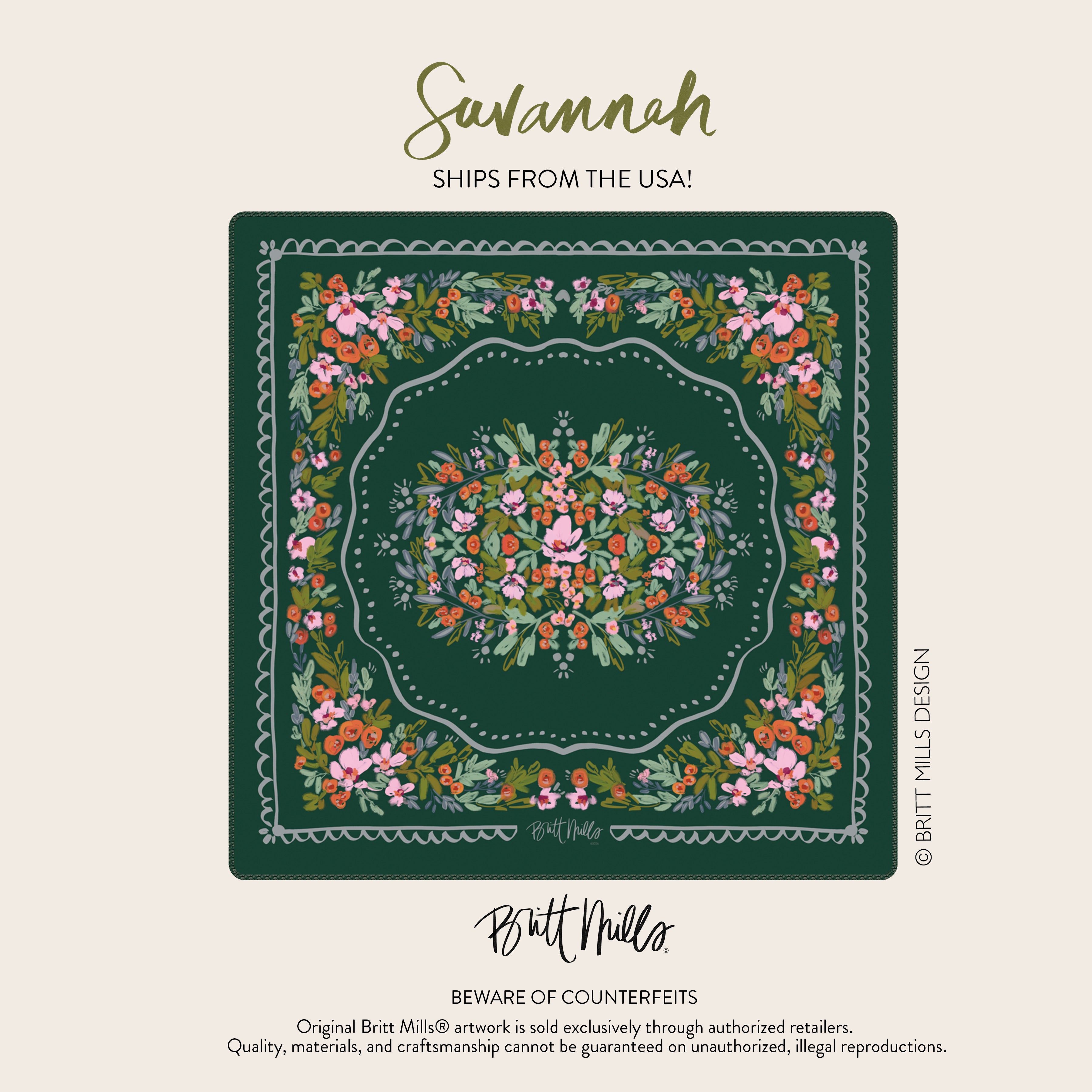Savannah Neoprene Mahjong Mat