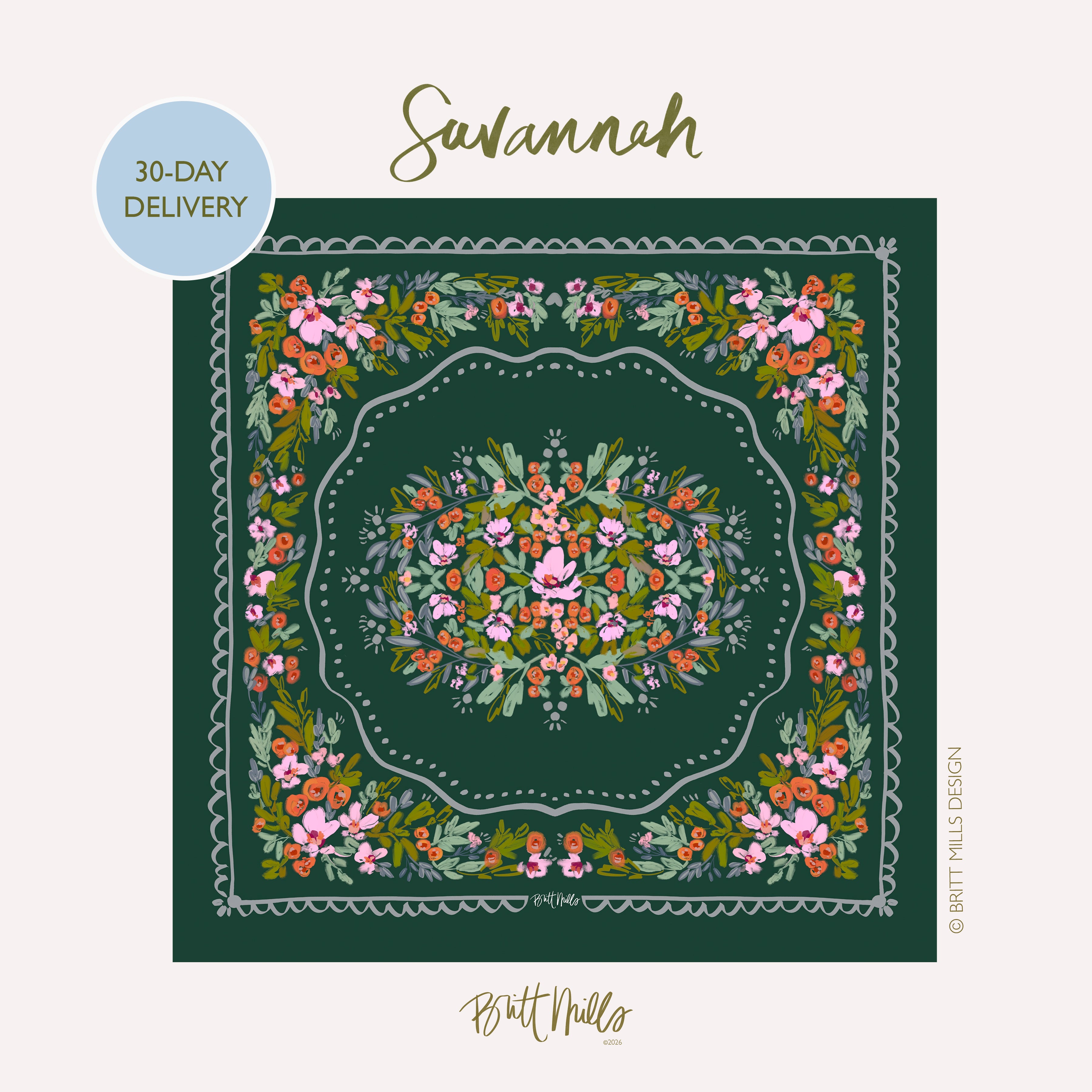 Savannah Mahjong Mat (Non-Neoprene)