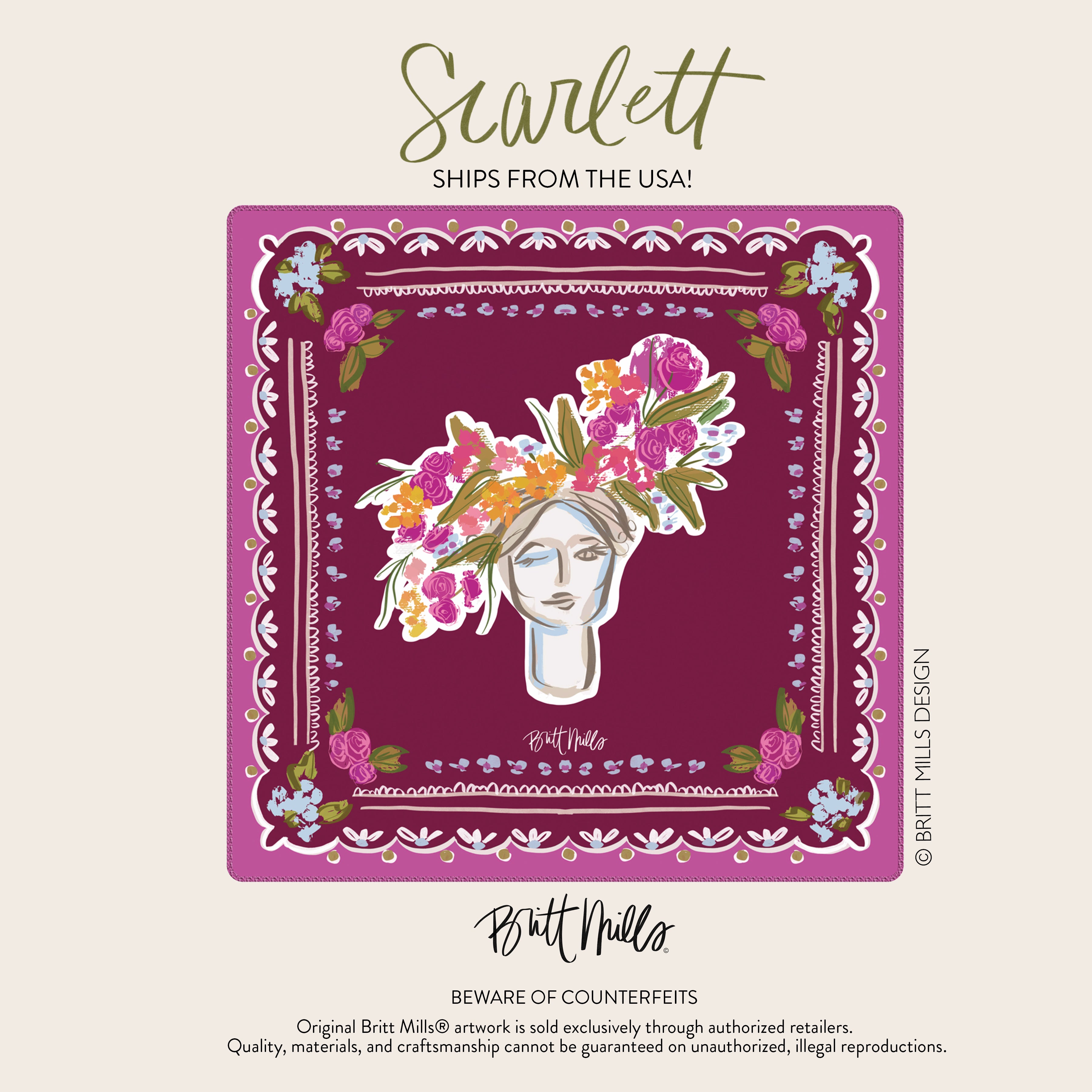 Scarlett Neoprene Mahjong Mat