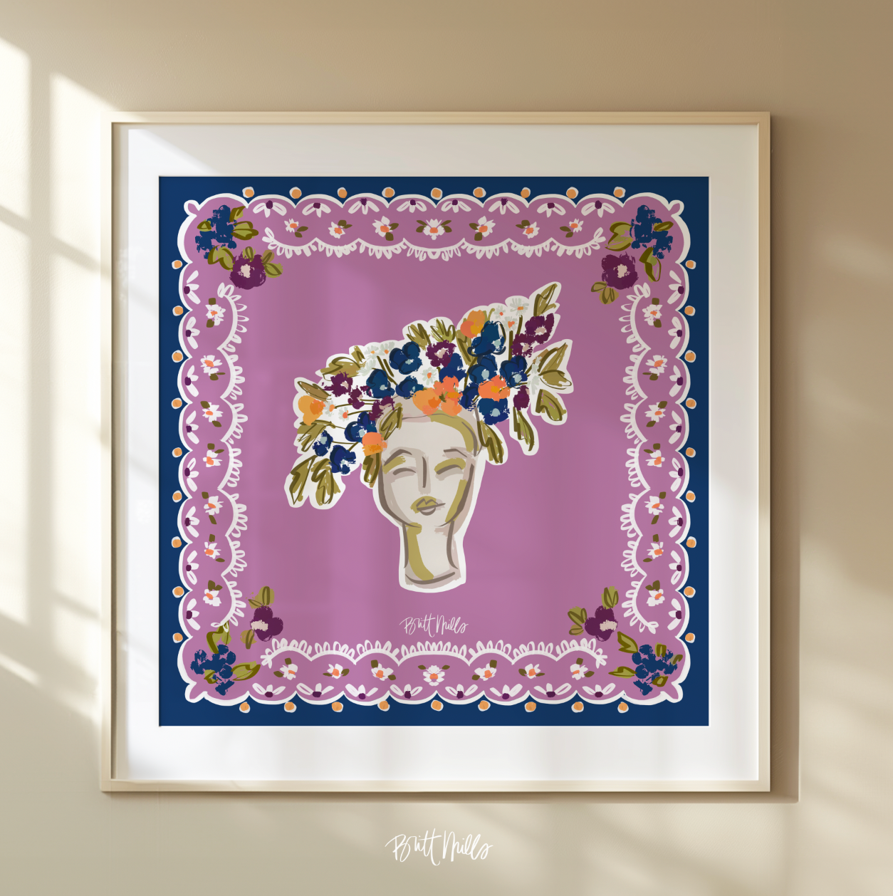 Tilly Mahjong Mat Art Print