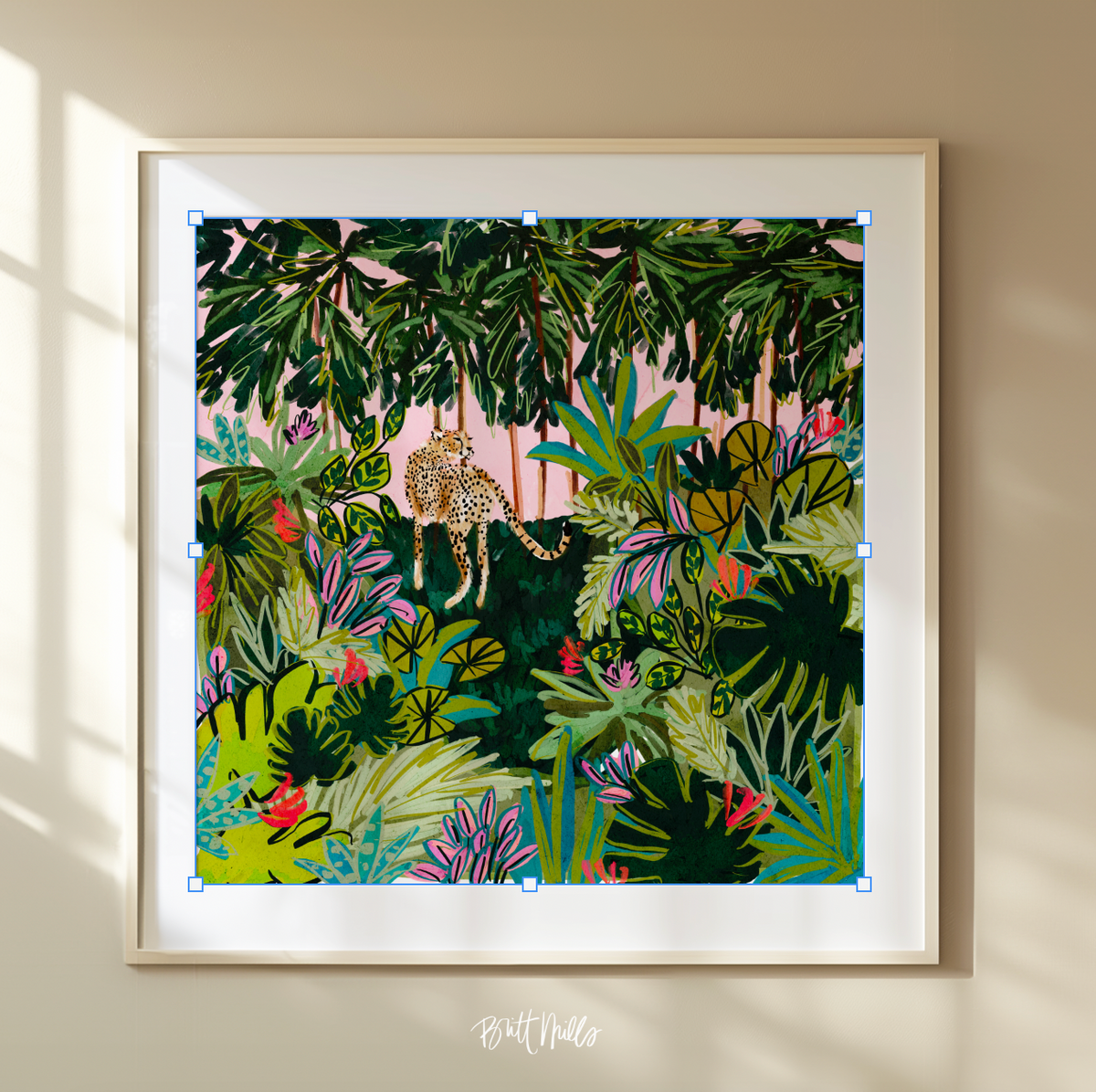 Emerald Mirage Mahjong Mat Art Print