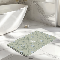 Zera Bloom Monogrammed Memory Foam Bath Mat