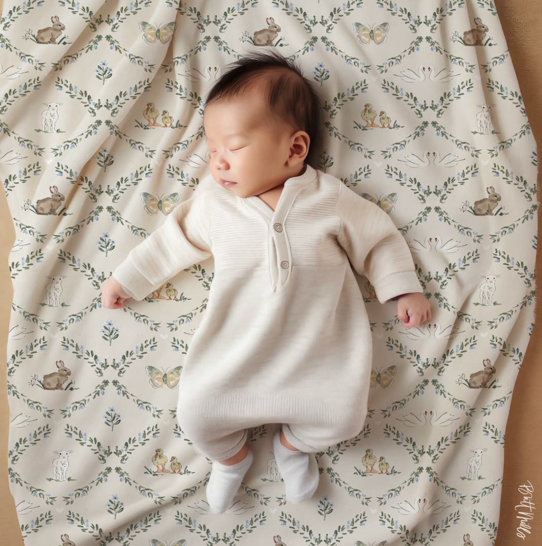 Beatrix Monogrammed Baby Blanket