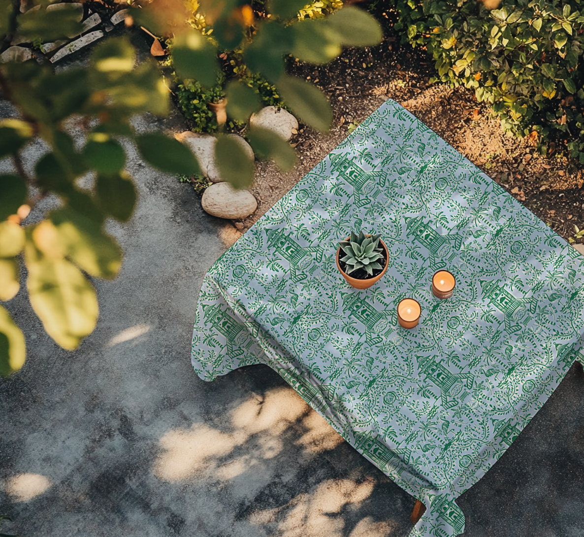 Chinoiserie Palms Tablecloth