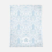 Palm Beach (Sky) Monogrammed Baby Blanket