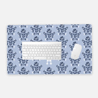 Evangeline Blue Monogrammed Desk Mat - Large (24" x 14")