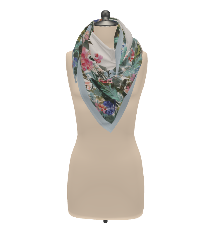 Winter Berry Silk Scarf & Shawl