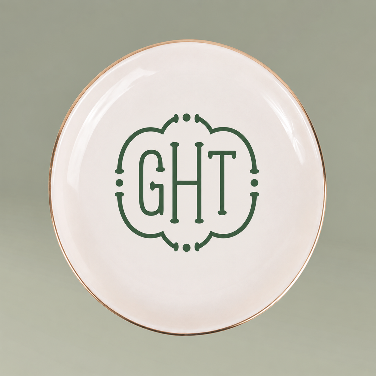 Monogrammed Ceramic Trays