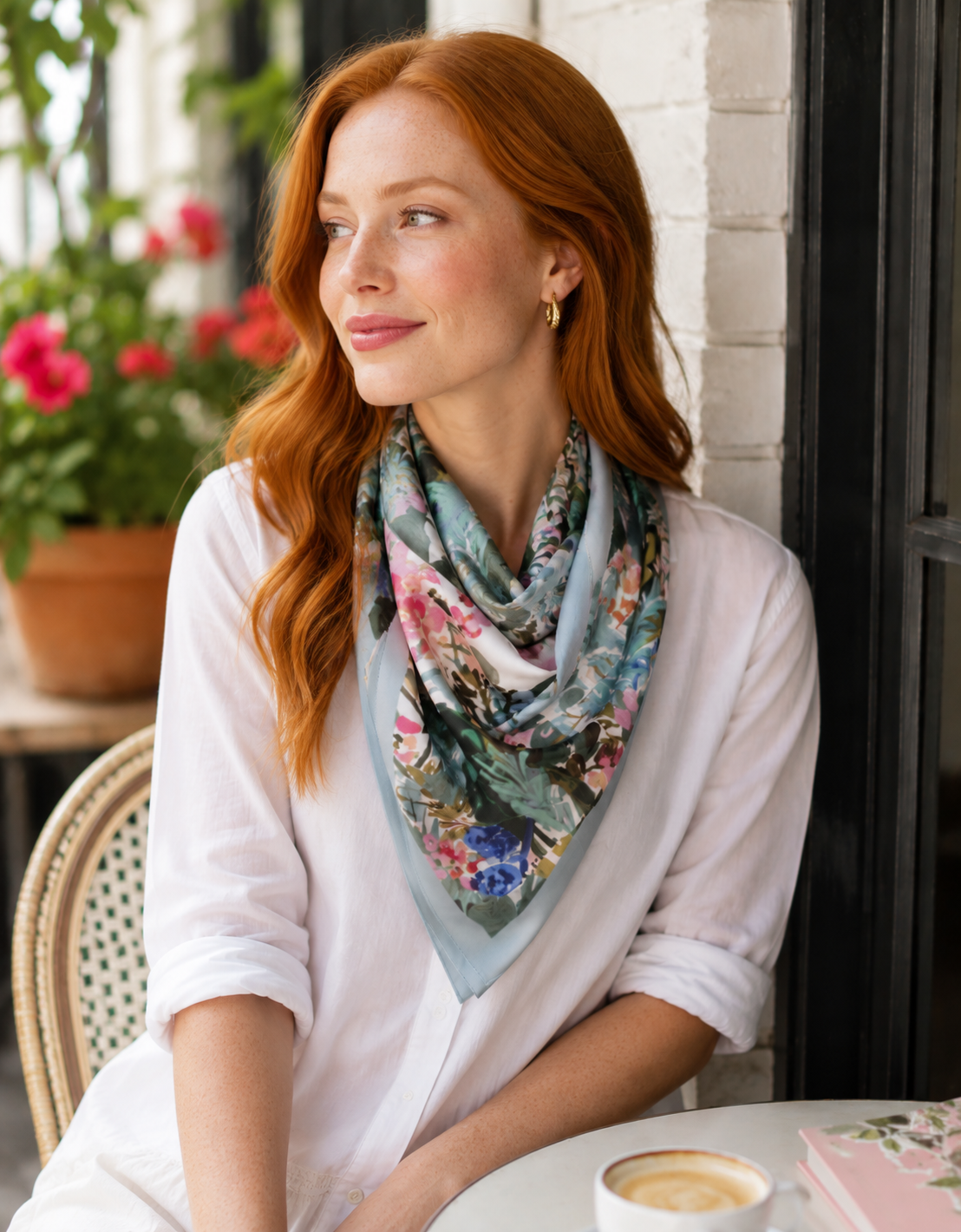 Winter Berry Silk Scarf & Shawl