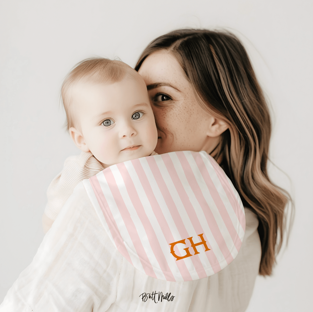 Burp ClothPrimrose Monogrammed Baby Burp ClothBritt Mills Design