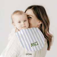 Burp ClothSeaside Stripes Monogrammed Baby Burp ClothBritt Mills Design