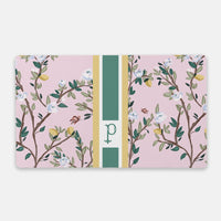 Blossom Garden Striped Monogrammed Desk Mat - Large (24" x 14")